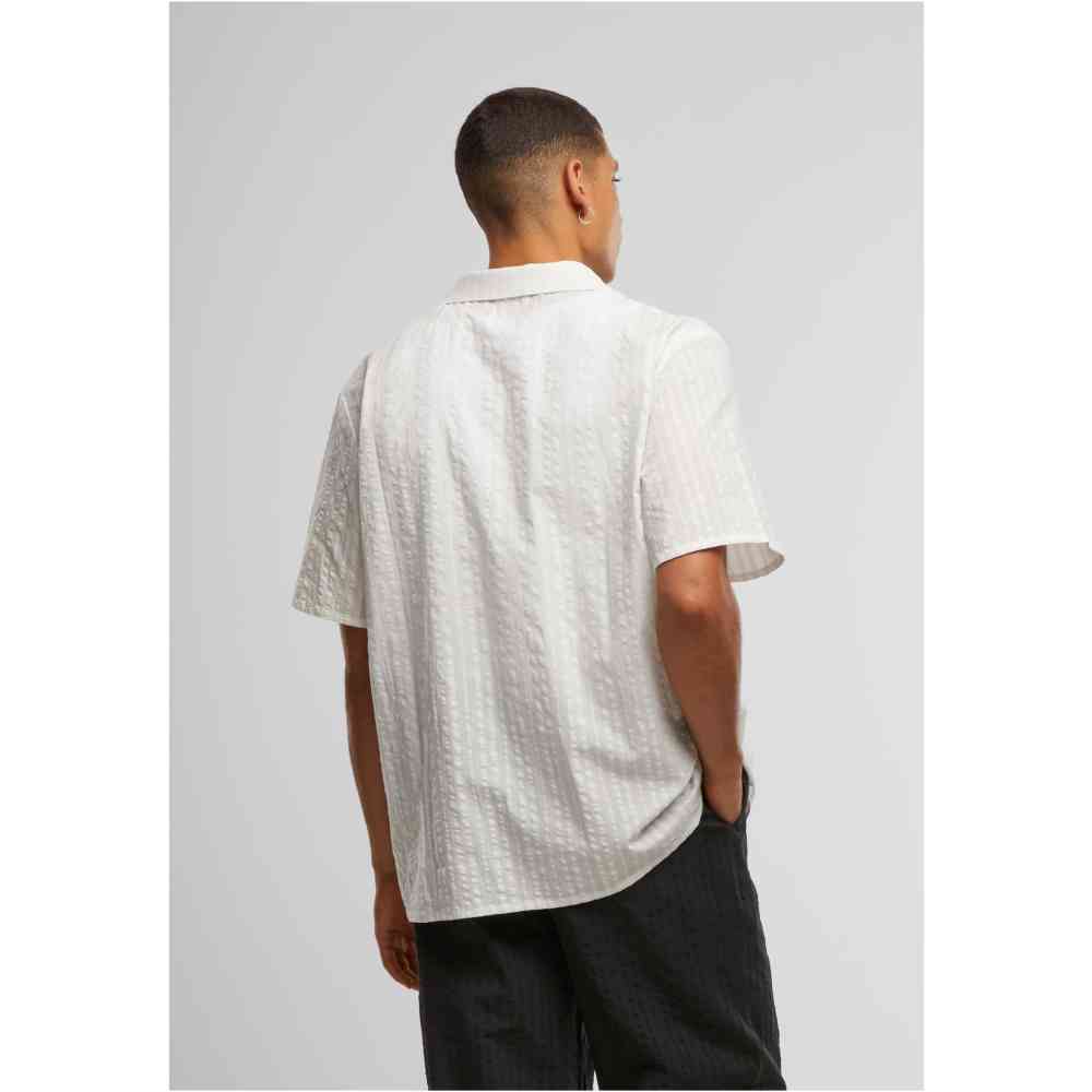 Urban Classics - Seersucker Resort Shirt - White